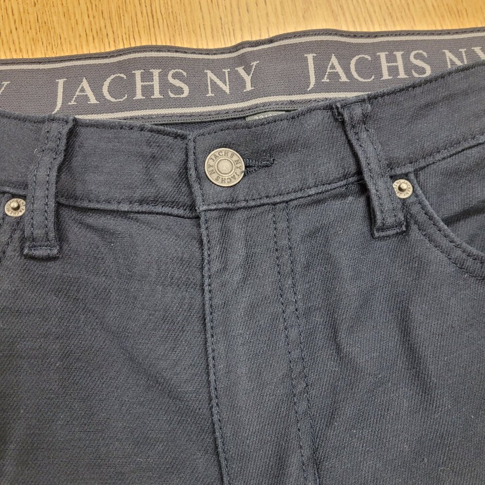 Jachs NY Pants Mens 32x29 Black Denim Jeans Cotton 5 Pocket Casual Soft Straight